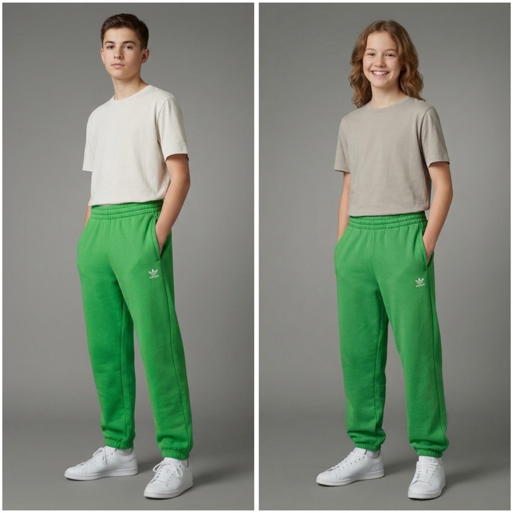 Adidas Originals Adicolor Essentials Fleece Joggers Green Kids Medium IJ7803